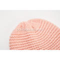 Boné de gorro de malha simples para menina